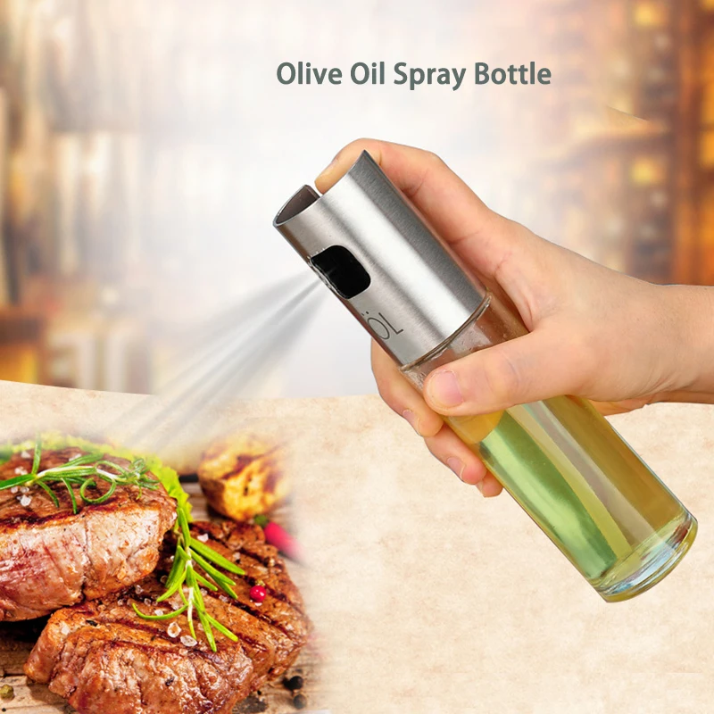 Glass Olive Oil Bottle Sprayer Oil Squeeze Bottle Dispenser Pump Bottle