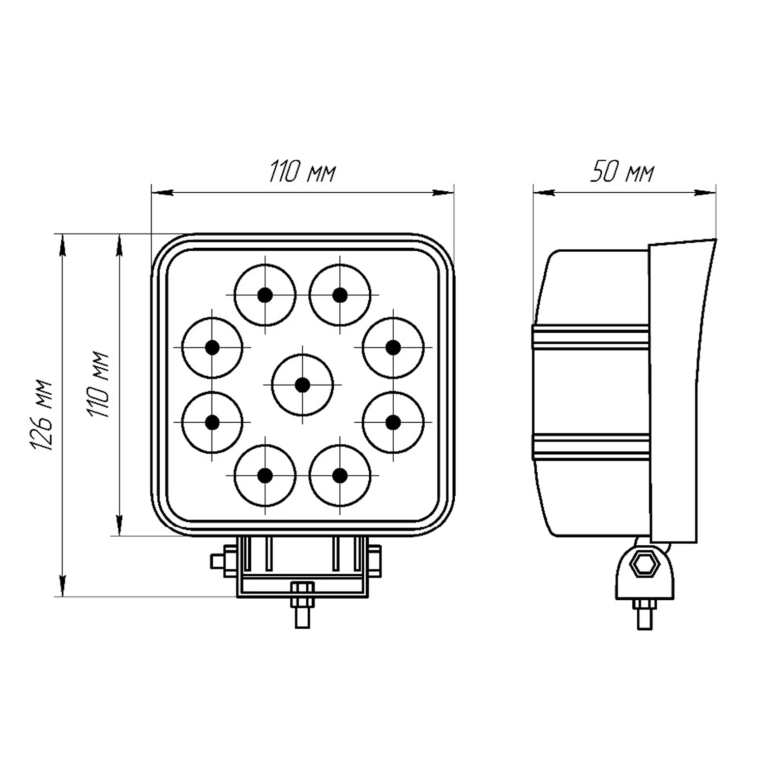 20pcs 27W LED Work Light 12V 24V Car Driving Lamp for Off road motorcycle truck ramp ATV SUV UAZ auto headlights Clearance sale!