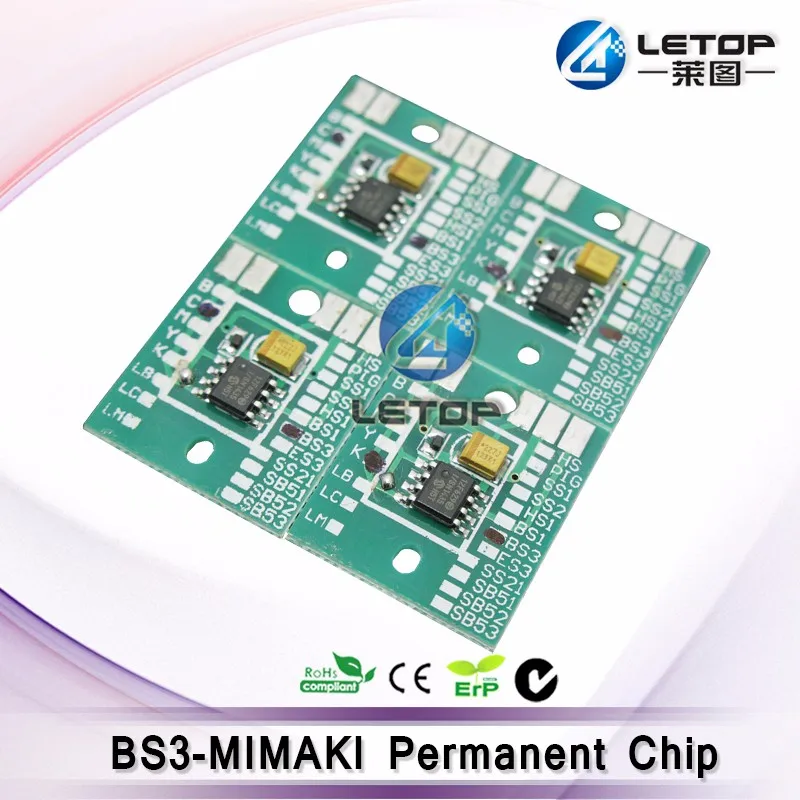 Струйный принтер Mimaki Картридж Чип BS3 Постоянный чип 1 комплект CMYK(чип выглядит зеленым или красным(Случайная