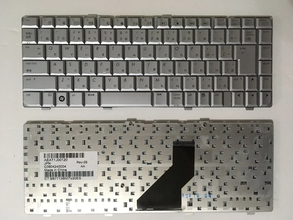 100% новая оригинальная японская Серебряная клавиатура для HP dv6000 dv6200 dv6300 dv6400 dv6500 V6010 DV6600 DV6700. (art.: 7a3bb5346) - 7a3bb5346