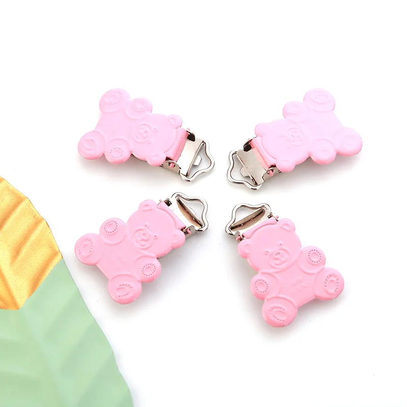 

5Pcs Pink Bear Hook Keychain Lobster Buckle Pet DIY Handmade Label Fast Clip Metal Label Quick Clip Cute Keychain