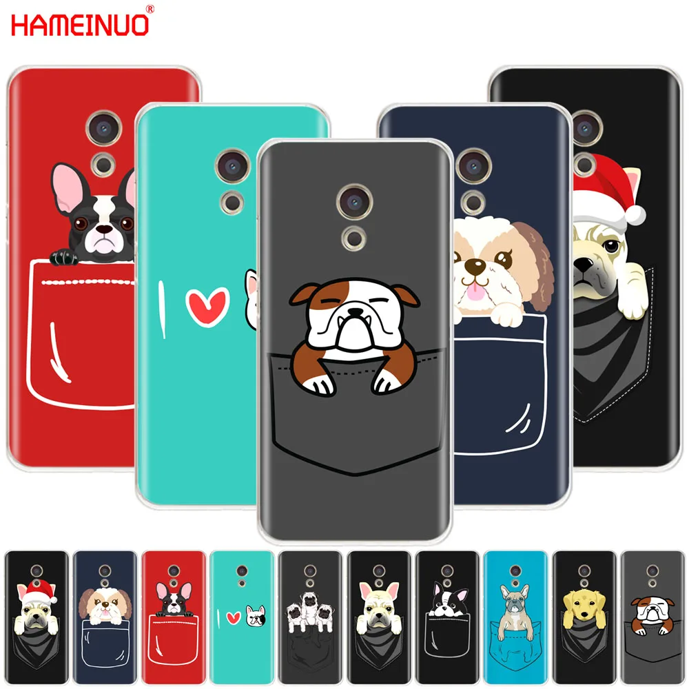 

HAMEINUO bulldog Pocket lovely dog Cover phone Case for Meizu M6 M5 M5S M2 M3 M3S MX4 MX5 MX6 PRO 6 5 U10 U20 note plus
