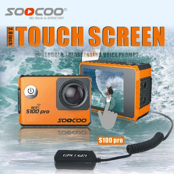 SOOCOO S100 PRO 4K Wifi Sports Action Camera Touch Screen Built-in Gyro with GPS Extension(not include) Voice Control Camera SOOCOO S100 PRO 4K Wifi Sports Action Camera Touch Screen Built-in Gyro with GPS Extension(not include) Voice Control Camera