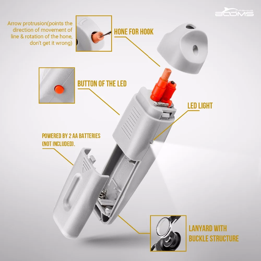 Боны Рыбалка LS1 линия зачистки для удаления вмятин линия от катушка с электрическим Крюк Точилка и светодиодный светильник