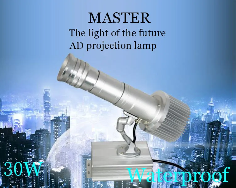 30 Вт длиннофокусный Водонепроницаемый Соединённые режим, светодиодный Hd реклама лампа-проектор, дежурное освещение, логотип Лазерная лампа, текст, с рисунком