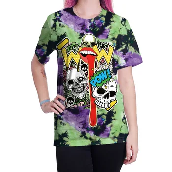 

Running sports t-shirt for Women loose Quick-drying Fitness yoga short sleeves Round neck prints Gym Joggers tops