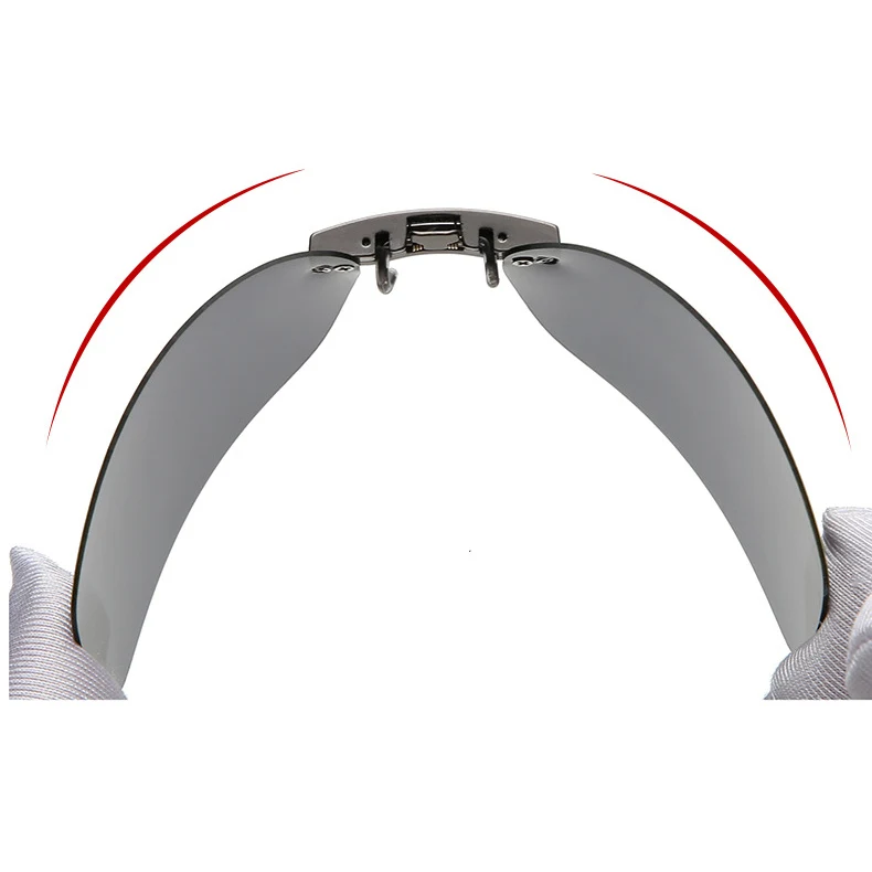 Rompin 1 шт. солнцезащитные очки для рыбалки клип с коробкой унисекс поляризованные прикрепляемые солнцезащитные очки близорукие вождения ночного видения линзы анти-UVA