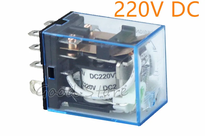 1 шт. LY2NJ 220V AC DC катушка 10A 240V реле питания DPDT Светодиодная лампа новая - Габаритные размеры: DC 220V