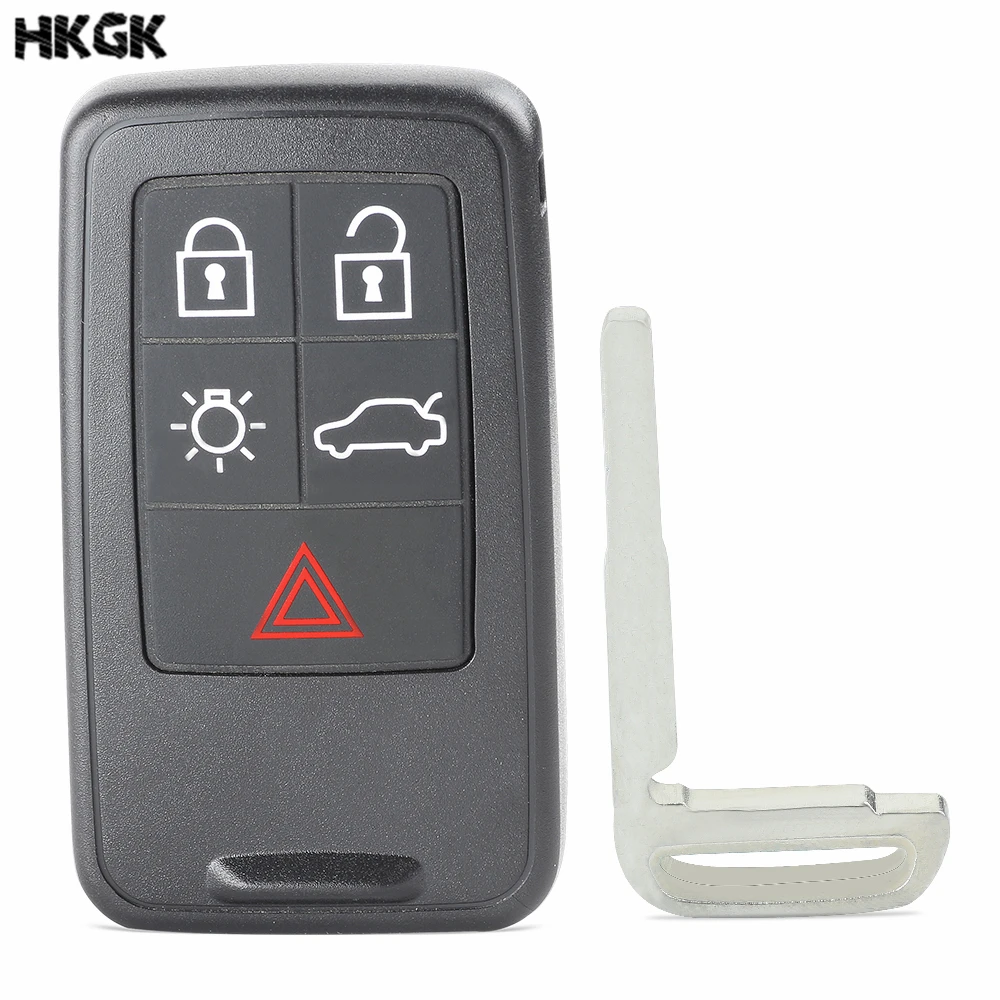 Preise 5 taste Remote Key Auto Schlüssel KYDZ für Volvo XC60 S60 S60L V40 V60 434 mhz ID46 Chip Uncut Klinge