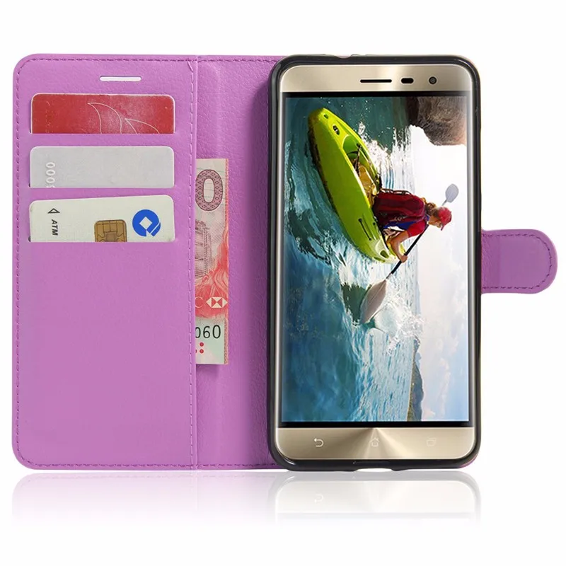 For Asus Zenfone 3 ZE552KL Case Luxury PU Leather Back Cover Case For Asus Zenfone 3 ZE552KL Case 5.5 Flip Protective Phone Bag (45)
