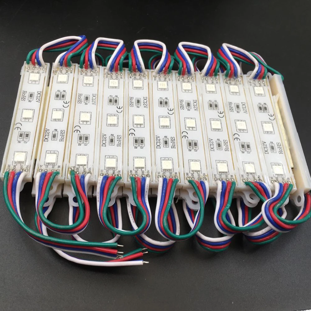 20 шт. 5050 SMD 3LED s водонепроницаемый светодиодный модуль световая рекламная Лампа DC