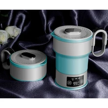 110~ 240 В Портативный электрический чайник, складной дорожный силиконовый чайник для кемпинга, бойлер для воды, чайник, домашний мини-чайник 600 мл