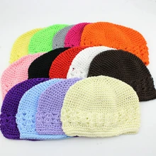 21 Цвета Новые популярные куфи шапки девушка крючком Детская шапочка вязаную шапку куфи Шапки малышей Детские Вязанные Шапочки