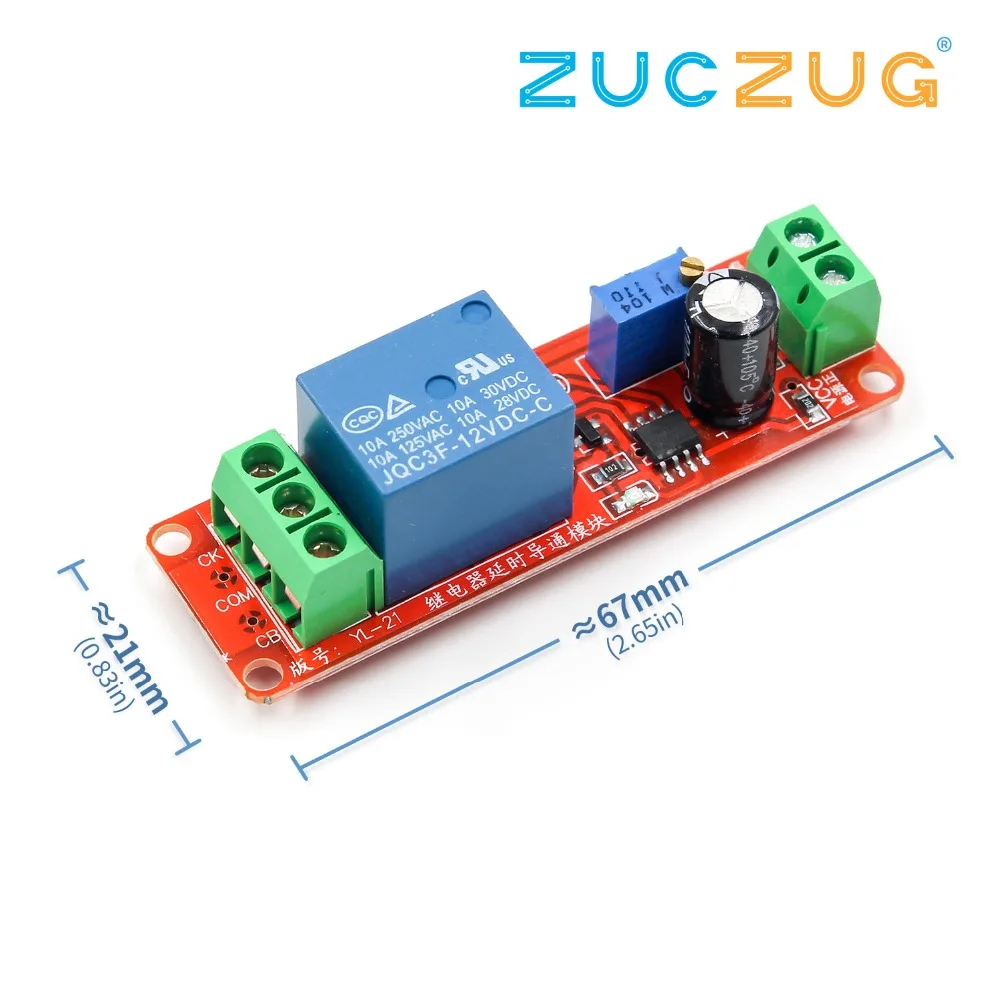 1 шт. 12 В таймер задержки моностабильный переключатель релейный модуль NE555 автомобильный генератор