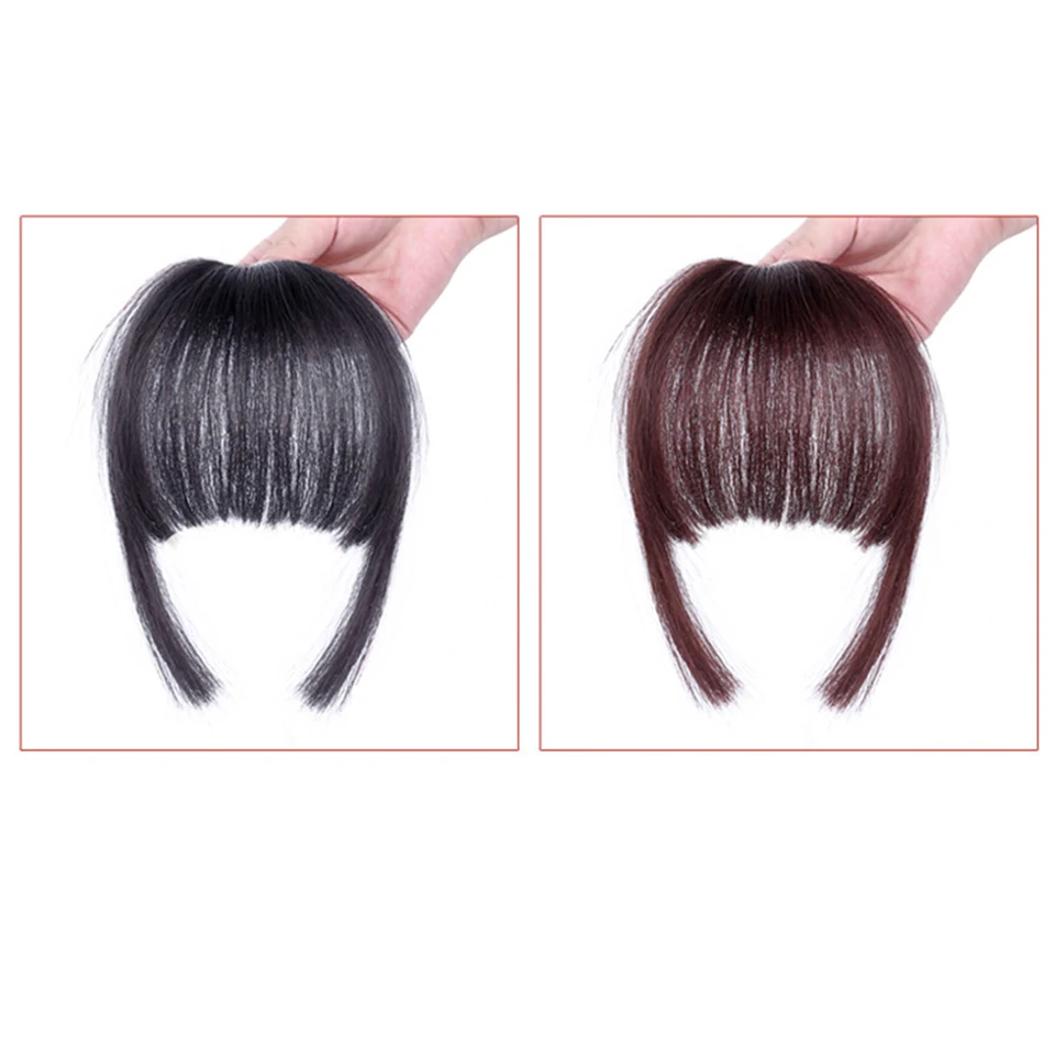 Difei Short Straight Blunt Bangs For Women Synthetic Natural Fake