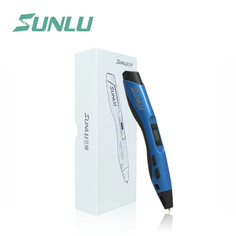 

free ship 3D Printer Pen SUNLU Low Temperature 3D Pens Consumable PLA/ABS/PCL Filament Best Gift For Kids Explore Creation -Blue