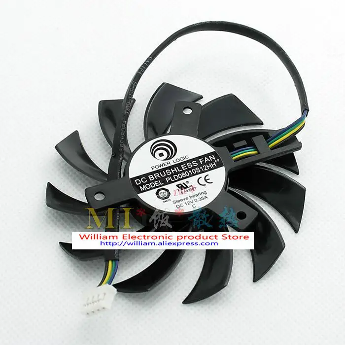 

New Original for Sapphire graphics card fan dual-x MSI PLD08010s12hh 12V 0.35A