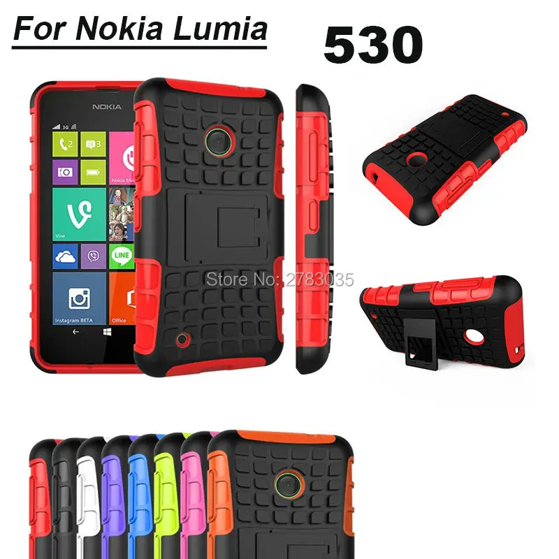 Для Nokia Lumia 530 4.0 &quotПротивоударный Чехол Мягкий Силиконовый + Жесткий Пластик