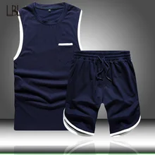 Спортивный костюм, мужские летние комплекты, топы, шорты, повседневный мужской комплект, Модный комплект из 2 предметов, футболка+ пляжные шорты, спортивные костюмы, спортивная одежда для мужчин