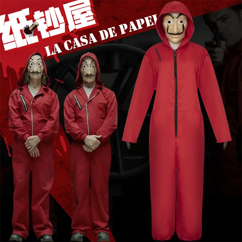 

Money Heist The House of Paper La Casa De Papel Cosplay Costume Dali Beard Mask Unisex Salvador Dali Costume Halloween Costume