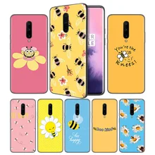 Cute animal bee art Soft Black Silicone Case Cover for OnePlus 6 6T 7 Pro 5G Ultra-thin TPU Phone Back Protective