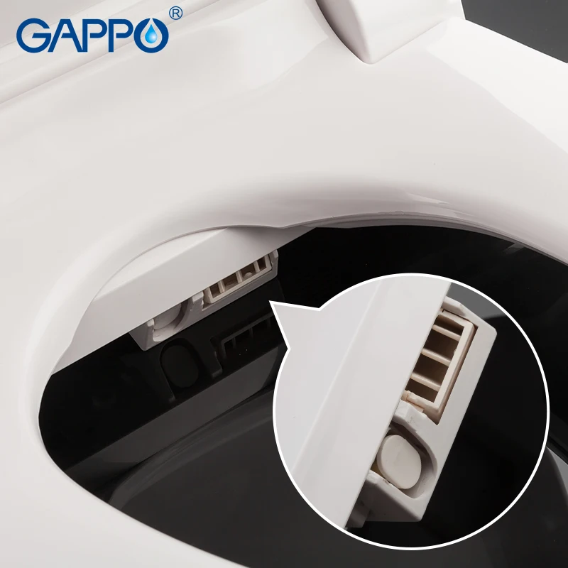GAPPO Smart Toilet Seats Remote Control Intelligent Bidet Sprayer Led Light Cover Toilet Washlet Elongate Toilet Heating Lid