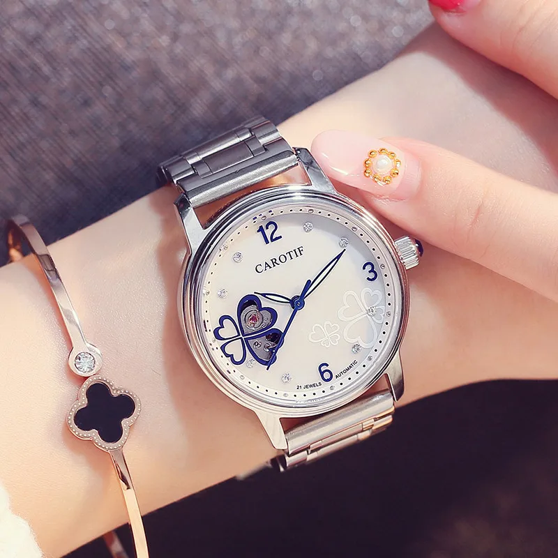 Новое поступление сапфир авто механические Женские часы montre femme Топ Роскошные