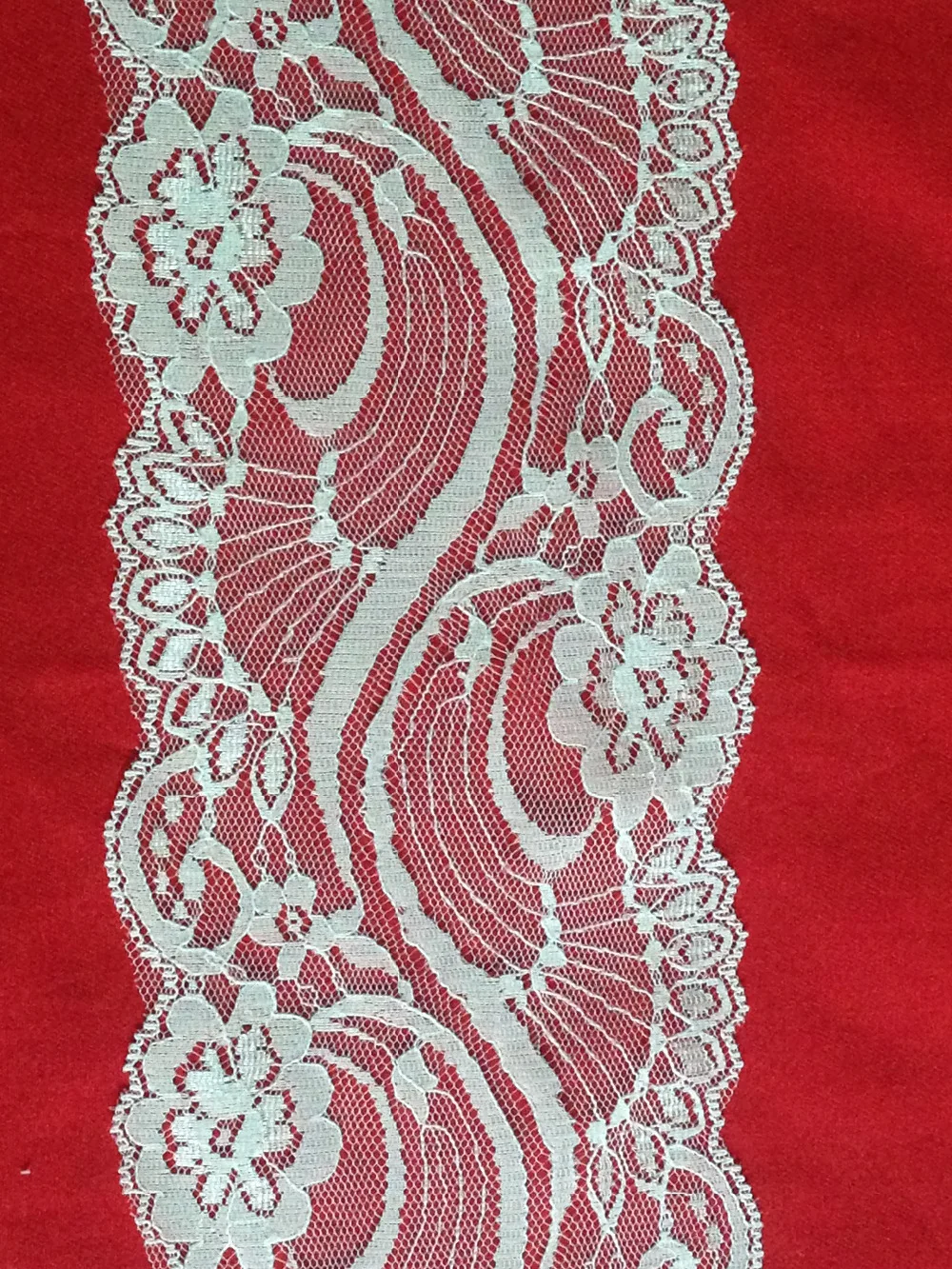 

NEW ivory color 10cm 4inch width 100 feets/lot wide lace trim for wedding bridal, veil, headband, pettiskirt,sewing