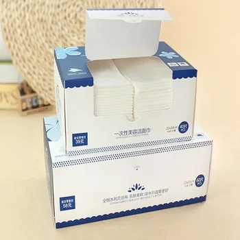 

60pcs Outdoor Travel Disposable Facial Towel Organic Cotton Pads Soft Beauty Skin Cleaning Wipes Dry Wet Dual-use Face Washcloth