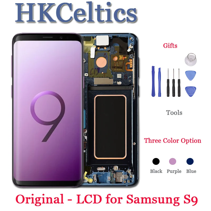 Сменный ЖК-дисплей AMOLED для SAMSUNG Galaxy S9 сенсорный экран с дигитайзером и рамкой + Plus