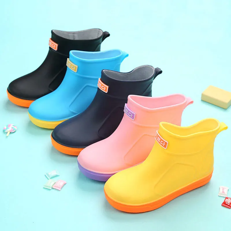 

Rain Boots Kids for Boys Girls Toddler Rain Boots Waterproof Baby Non-slip Rubber Water Shoes All Seasons Children Rainboots