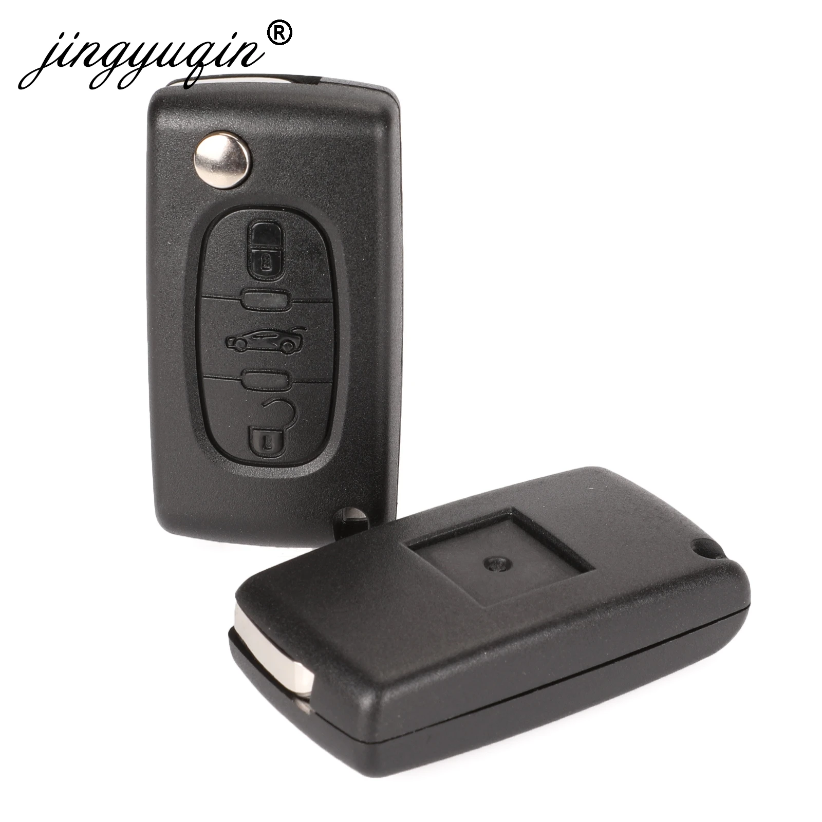Jingyuqin 10 шт. 2/3 кнопки Чехол для автомобильного ключа Peugeot 207 307 308 407 607 807 Citroen C2 C3 C4 C5 C6