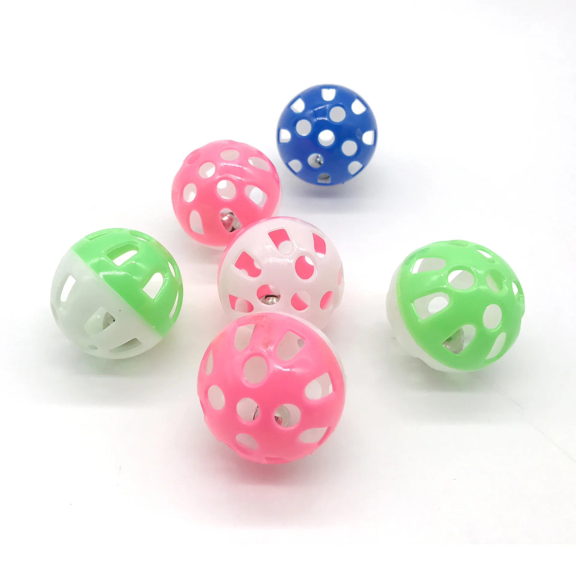 

Funny Pet Cat Toy Ball Plastic Ball With Bell Ring Plastic Ball Interactive Cat Training Toys Pet Cat Supply