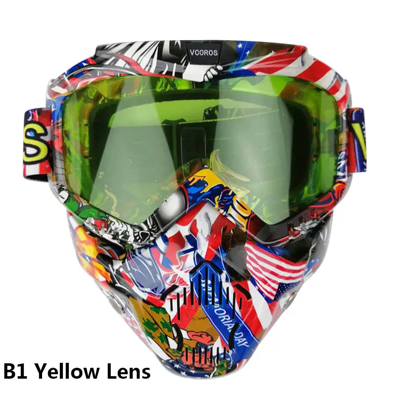 

vintage motorcycle helmet mask anti dust sand wind for open face half motorcycle mouth filter detachable sunglasses with mask