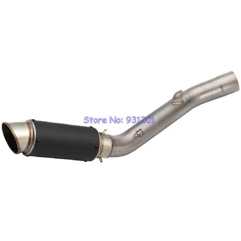 

For Kawasaki Z800 Exhaust Pipe System Mid Link Pipe with Exhaust Muffler Pipe Escape Moto Carbon Fiber