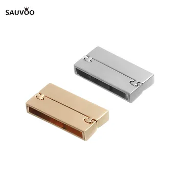 

10pcs/lot Square Flat Magnetic Clasps Fits 4*34mm Flat Leather Cords Bracelets for Jewelry Connector DIY Findings Making