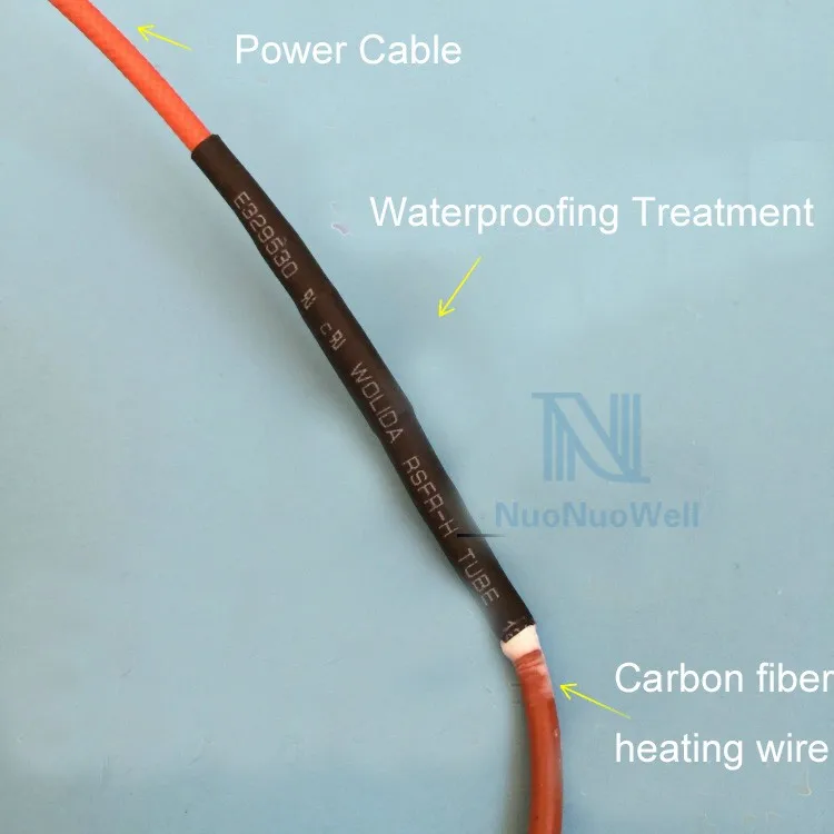 Нагревательный провод из углеродного волокна для теплицы с контролем температуры, нагревательный кабель для пола 15 м 6 к 33 Ом