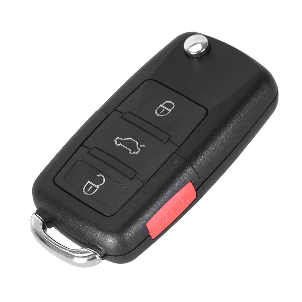 KEYYOU 2 кнопки флип складной чехол для дистанционного ключа от машины FOB оболочки для Фольксваген MK4 Seat Altea Alhambra Ibiza - Количество кнопок: 4 buttons