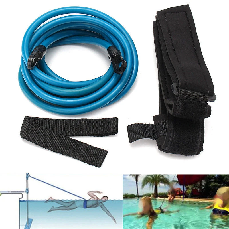 Ремень безопасности поводок для упражнений синий фитнес банджи купальники эластичная веревка водные виды спорта