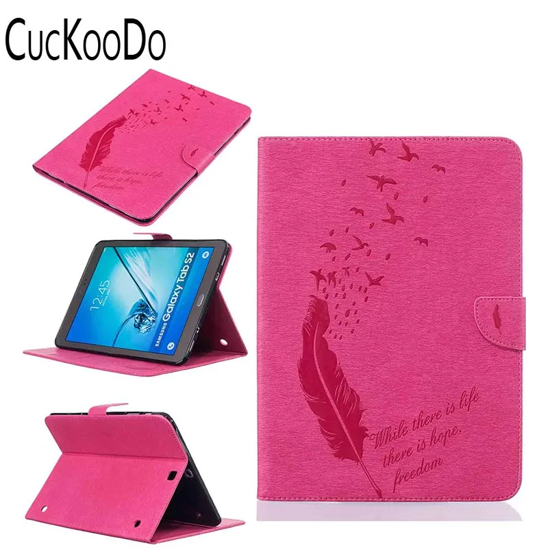 Чехол-книжка CucKooDo с тиснением и карманом для карт Samsung Galaxy Tab S2 9 7 дюймов Tablet T810 T815 |