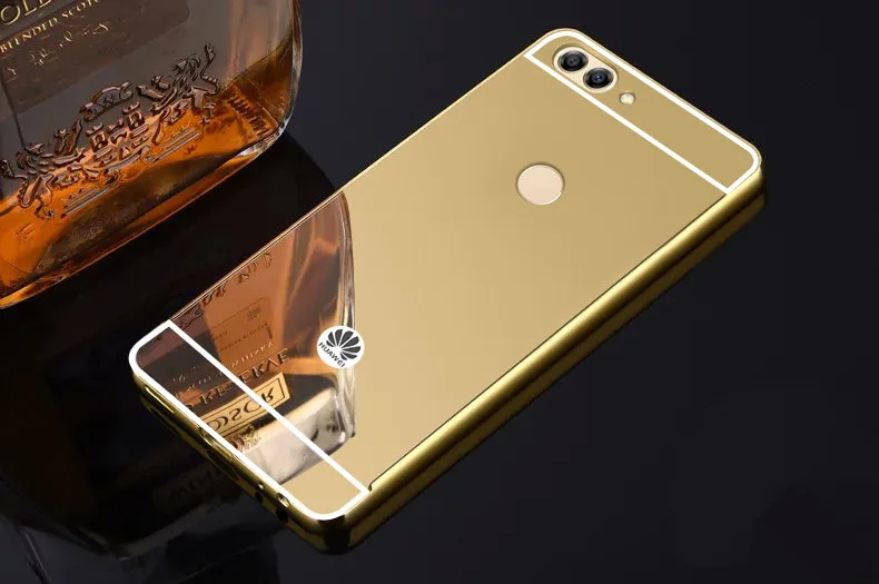 huawei snorkeling case Fashion Luxury Rose Gold Mirror Cases For Huawei Enjoy 7S Alumimum Metal Frame shell Back Cover for Enjoy 7S waterproof case for huawei Cases For Huawei