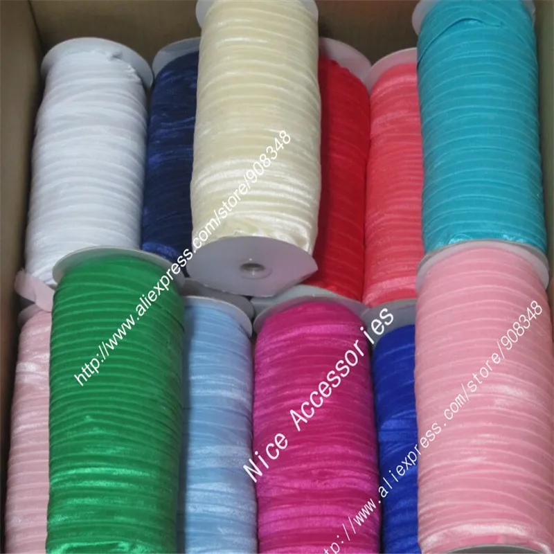 5/8" 15mm Stretchy Fold Over Elastic Ribbon FOE ribbon girl Wristband Hair Ties Headband F015
