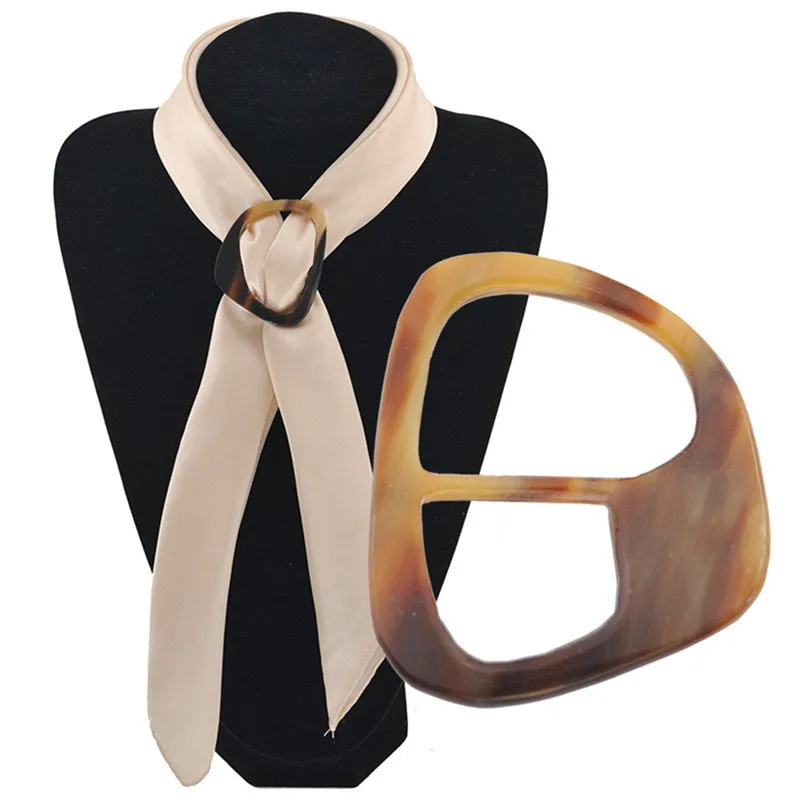 RUNMEIFA Wholesale New Natural Horn Silk Scarf Buckle Fixed Weeding Women/Ladies Fashion Buckle High Quality Gifts Free Shipping