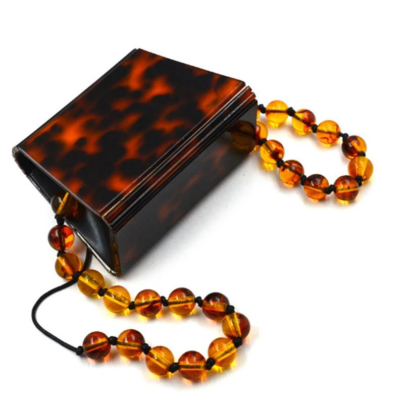 

FGGS-Women Bags Casual Women Messenger Bag Women Leopard Acrylic Box Clutch Handbags Women Famous Brands Shoulder Bride Clutch