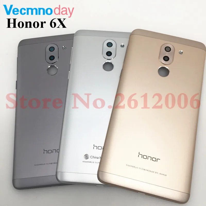 

Original For Huawei Honor 6X Rear Back Battery Cover Housing With Power Volume Button +Camera Lens Back Cover Door
