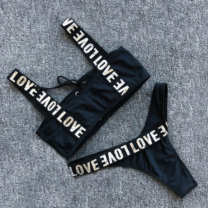 

Women Sexy Lingerie Set Ladies Bra And Panty Set Lenceria Mujer 5 Color Intimates Ladies LOVE Print Underwear Set