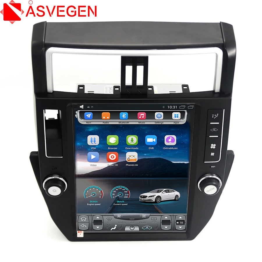 Flash Deal Asvegen Vertical 12" Android 6.0 Quad Core Car Auto WIFI Radio Multimedia Player GPS Navigation For Toyota Prado 2010-2013 0