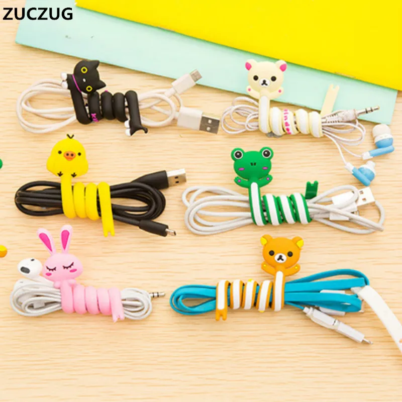 ZUCZUG Cute Cartoon Earphone Wire Cord font b Cable b font font b Winder b font