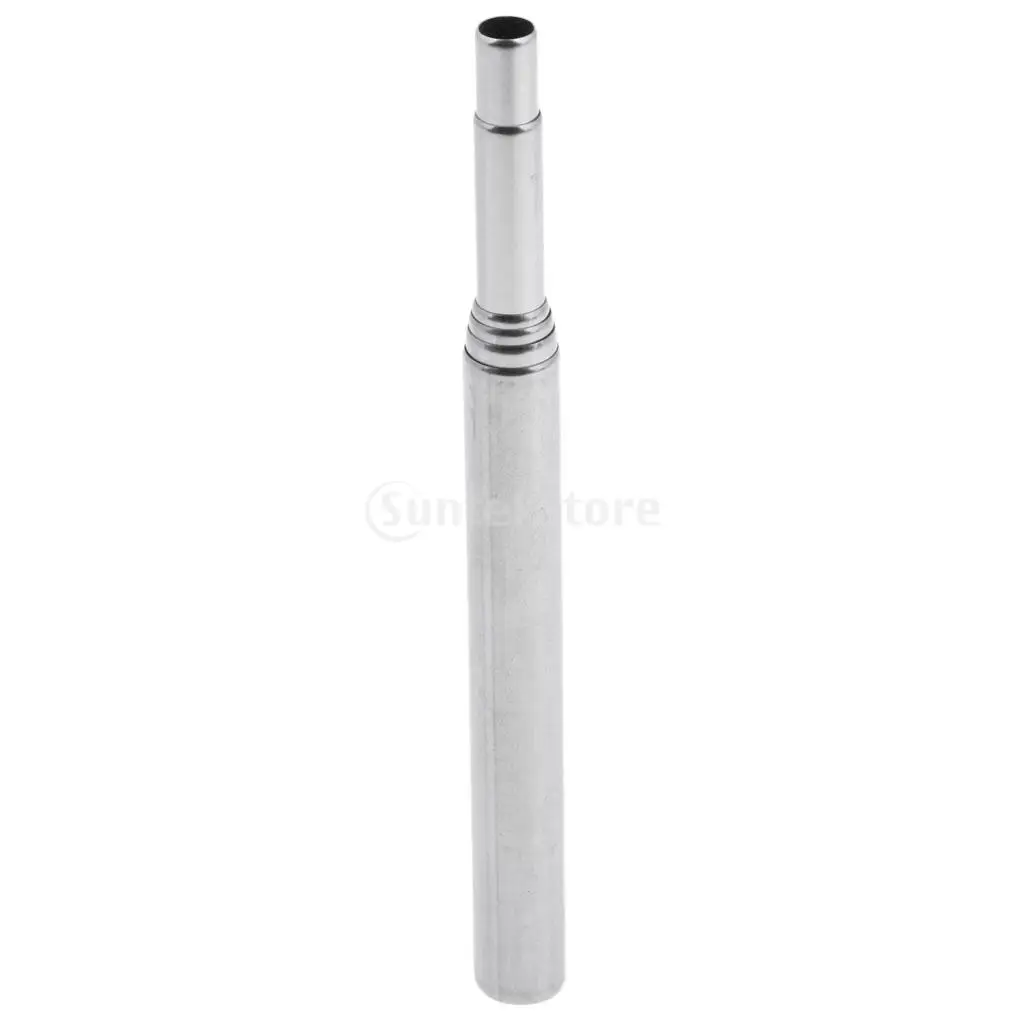 Collapsible Blow Fire Tube Stainless Steel Fire Bellows Manual Blowing Tube for Outdoor Camping Backpacking Fishing Picnic