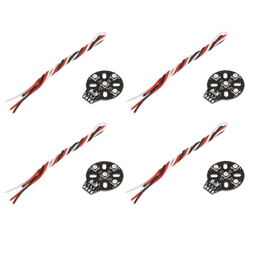 4pcs WS2812B 5V 5050 RGB Motor Led Board for Naze32 F3 CC3D Flight Control RC Racing Drone Quad LED Light Lamp Quadcopter Part (2)